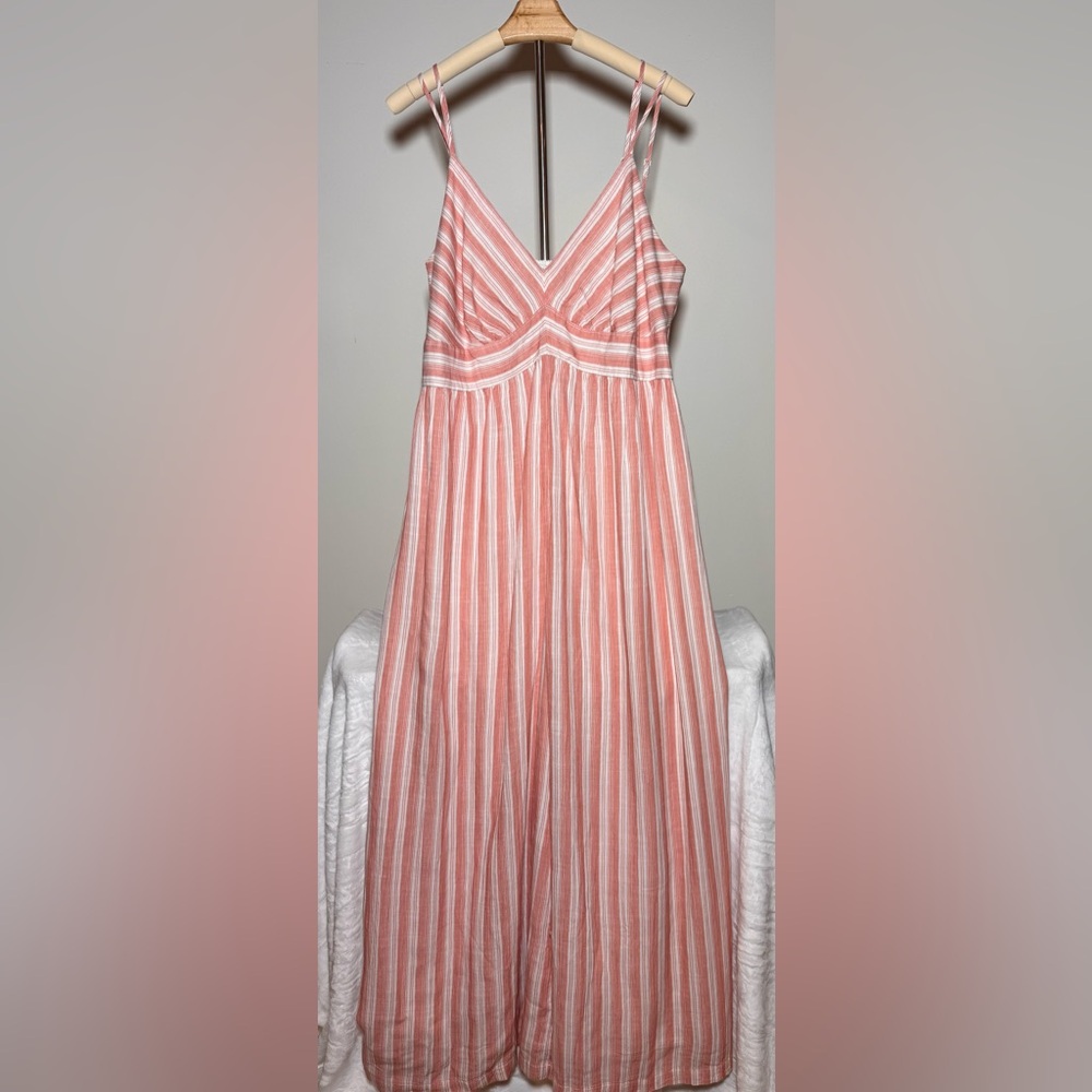 American Eagle Outfitters Pink Striped Jumpsuit